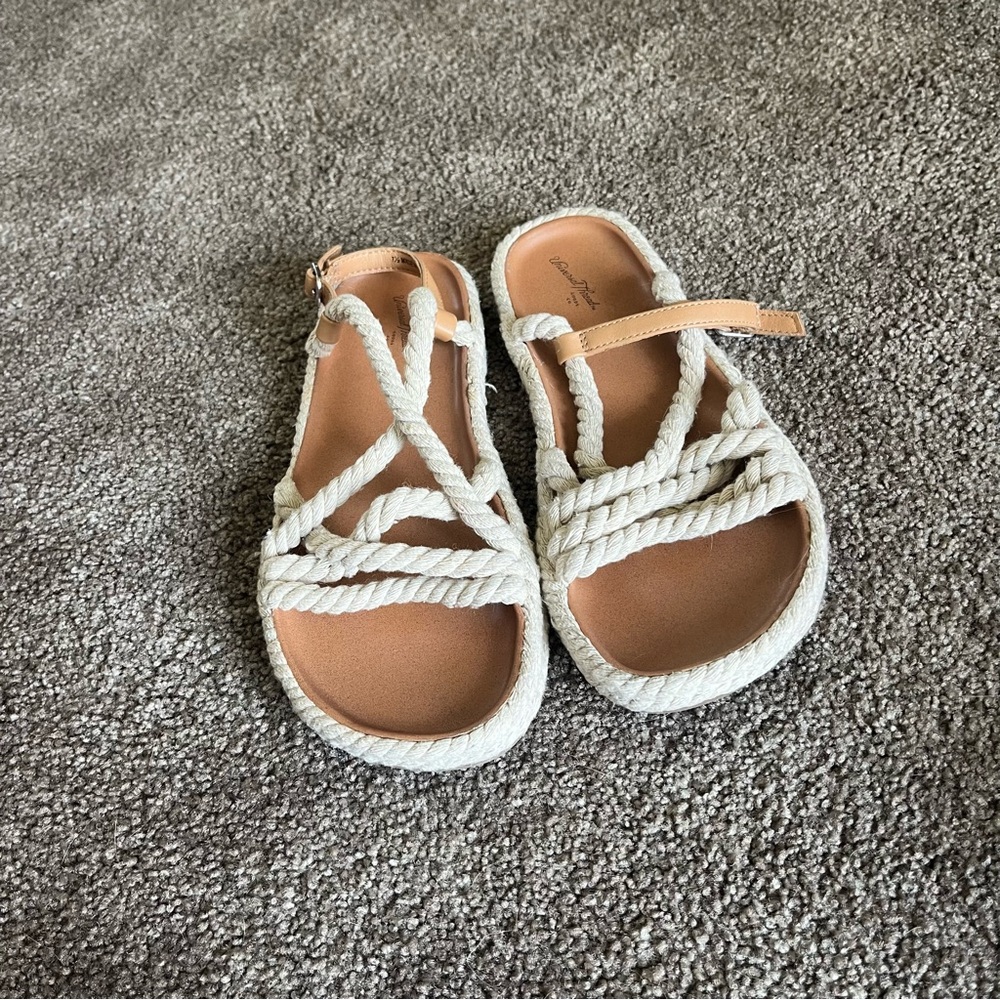 Women's Cream Rope Sandals